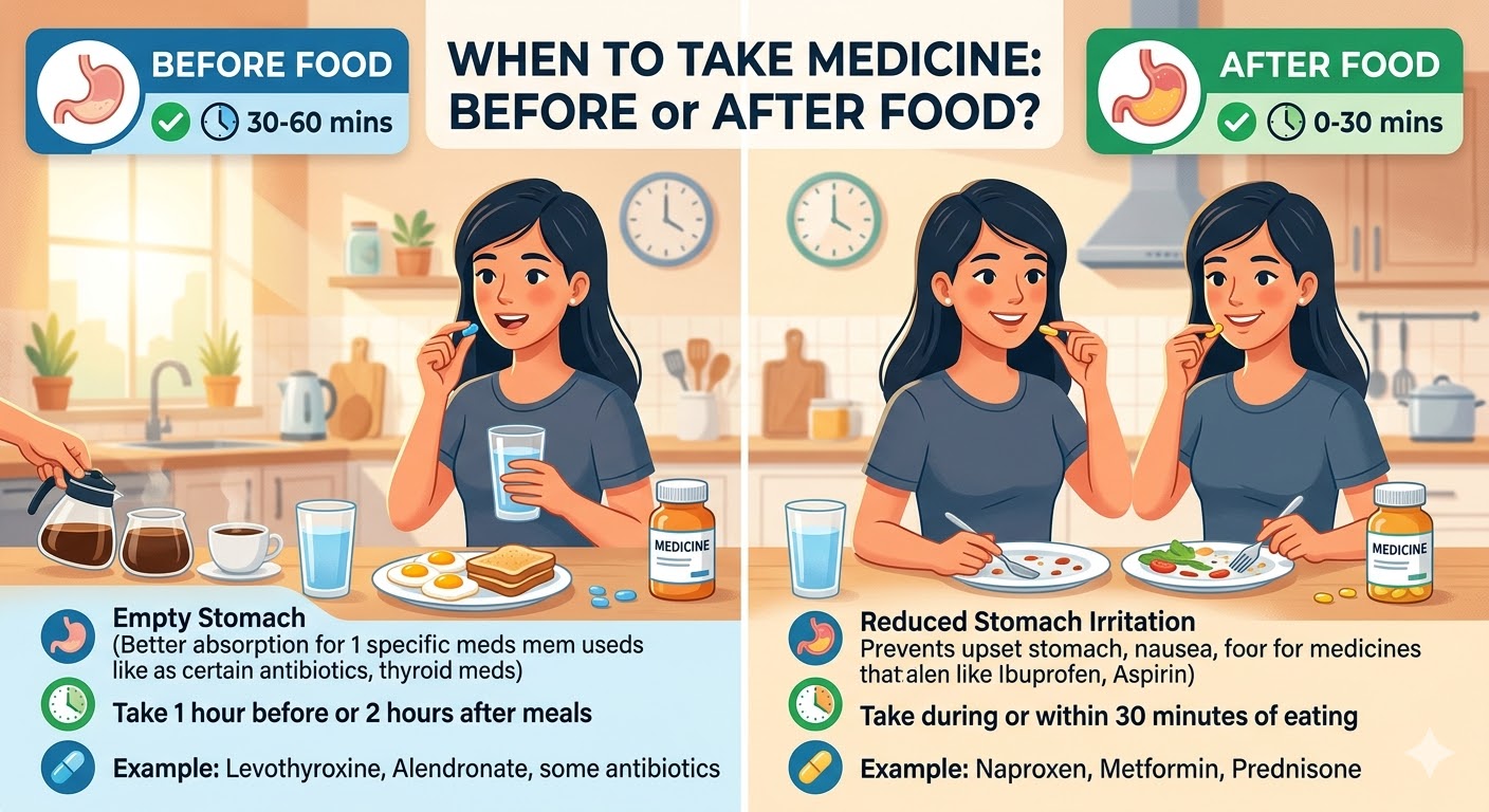 When to Take Medicine: Before or After Food?